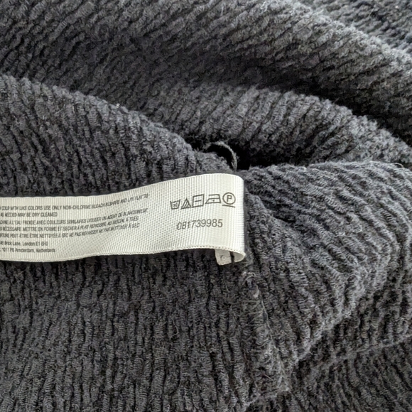 Free People Beach Vetrina Black Cozy Knit Ruched Strappy Open Back Mini Dress - Picture 10 of 10